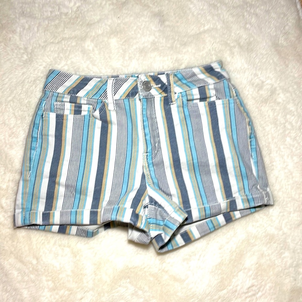 SO high rise striped Jean shorts size 3/26